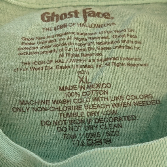 Ghostface Scream Killin Like a Villain Graphic Tee T Shirt Teal unisex XL - Picture 4 of 4